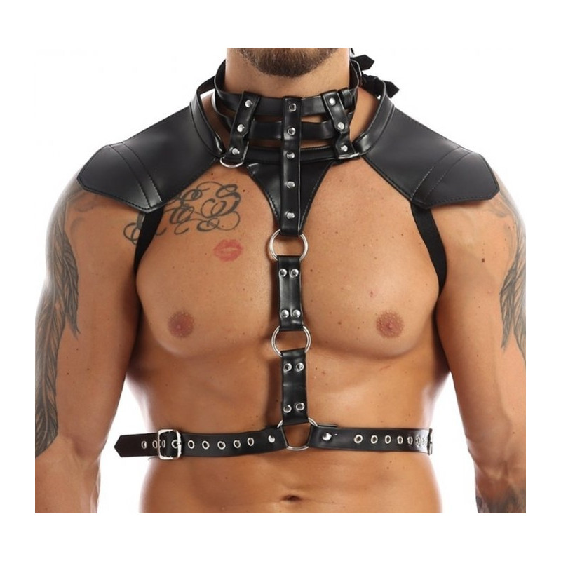 Generique Harnais Simili HALTER Noir